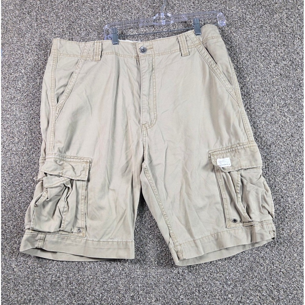 Levis‎ Cargo Shorts Mens 38 Tan Khaki Cotton Outdoors Indie Skater Casual 0380